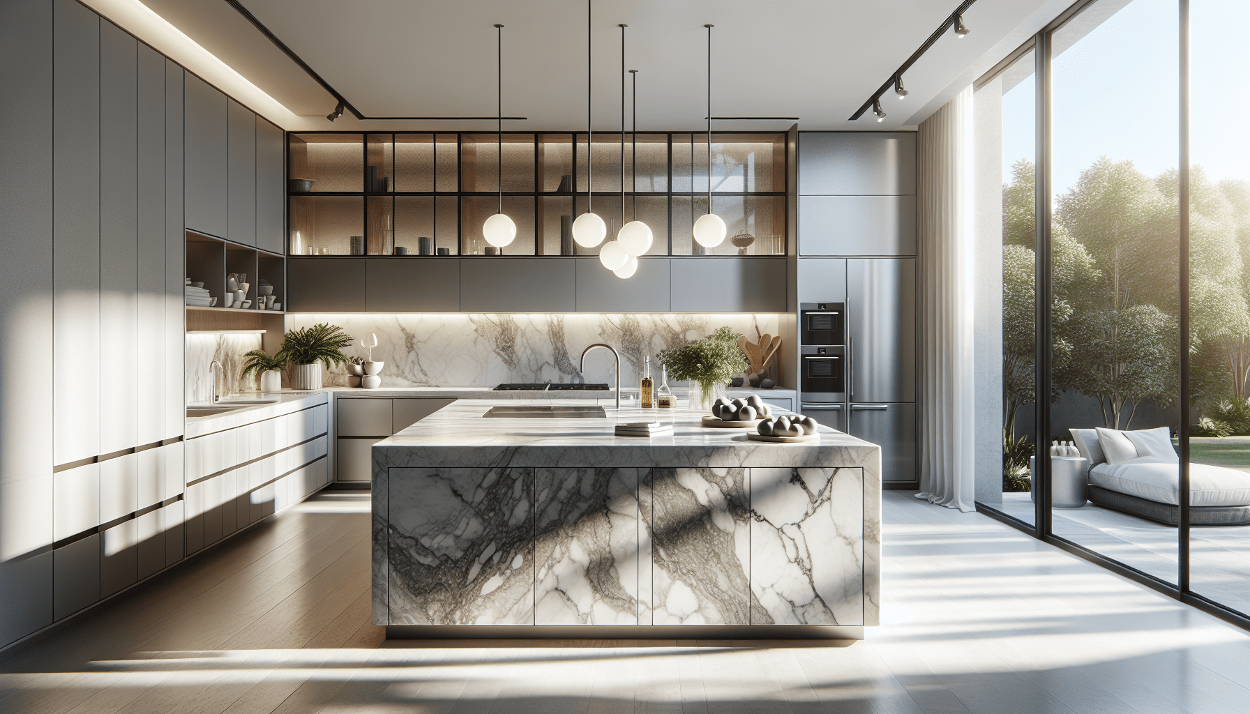 Image showcasing Elegance Redefined: Marble Island Countertops for Luxury Homes – Zicana ...