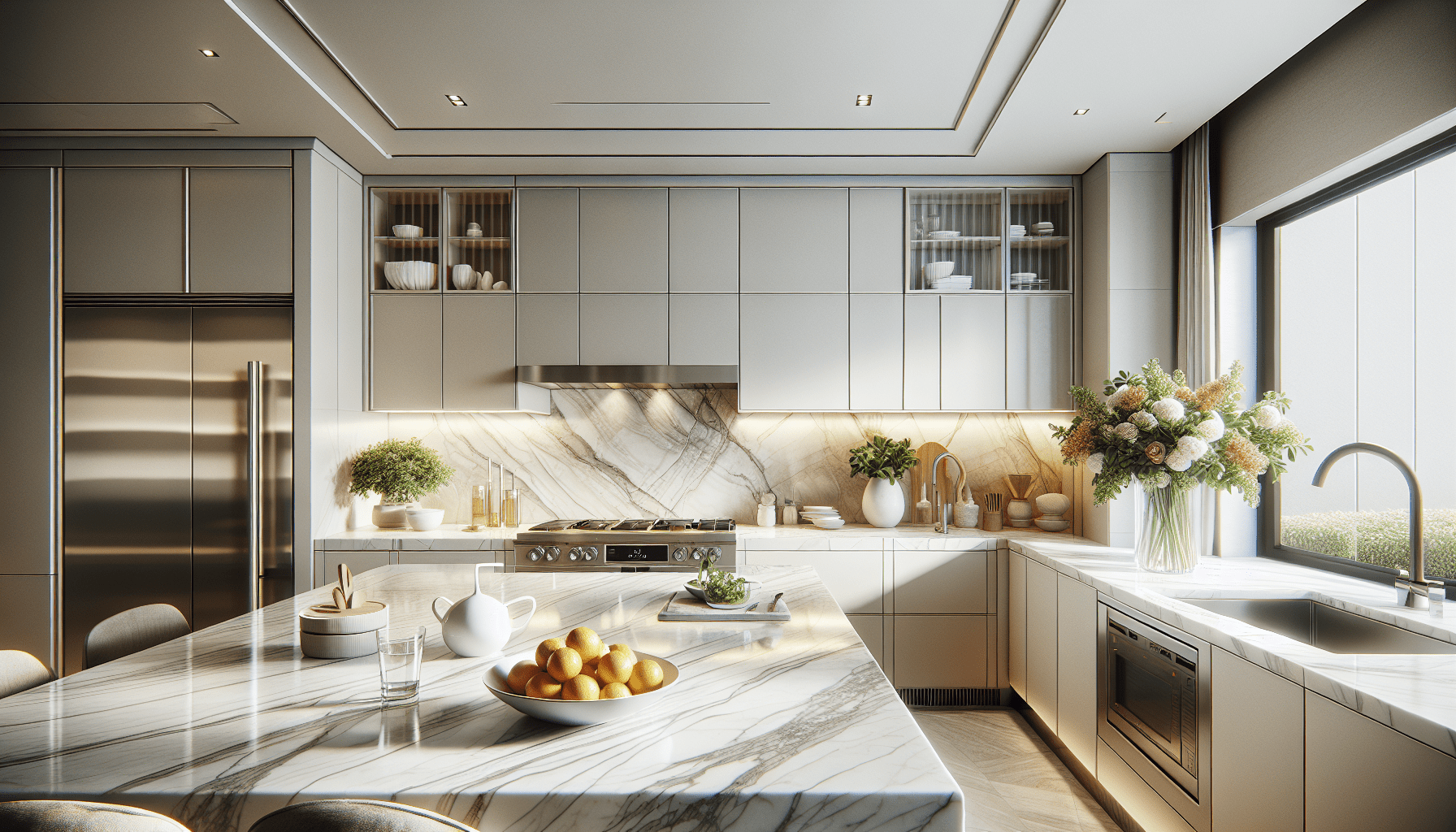 Elegance Unveiled: White Marble Kitchen Countertops Guide – Zicana Boutique
