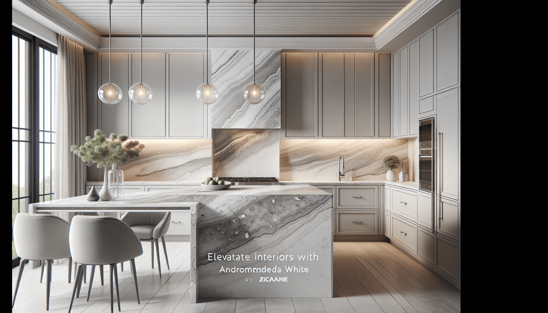 Elevate Interiors with Andromeda White Granite Countertops by Zicana ...