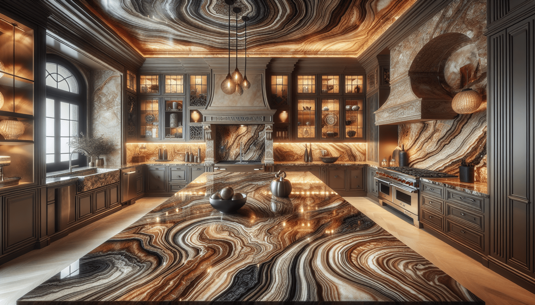 Elevate Interiors with Fantasy Brown Granite Slabs – Zicana Boutique