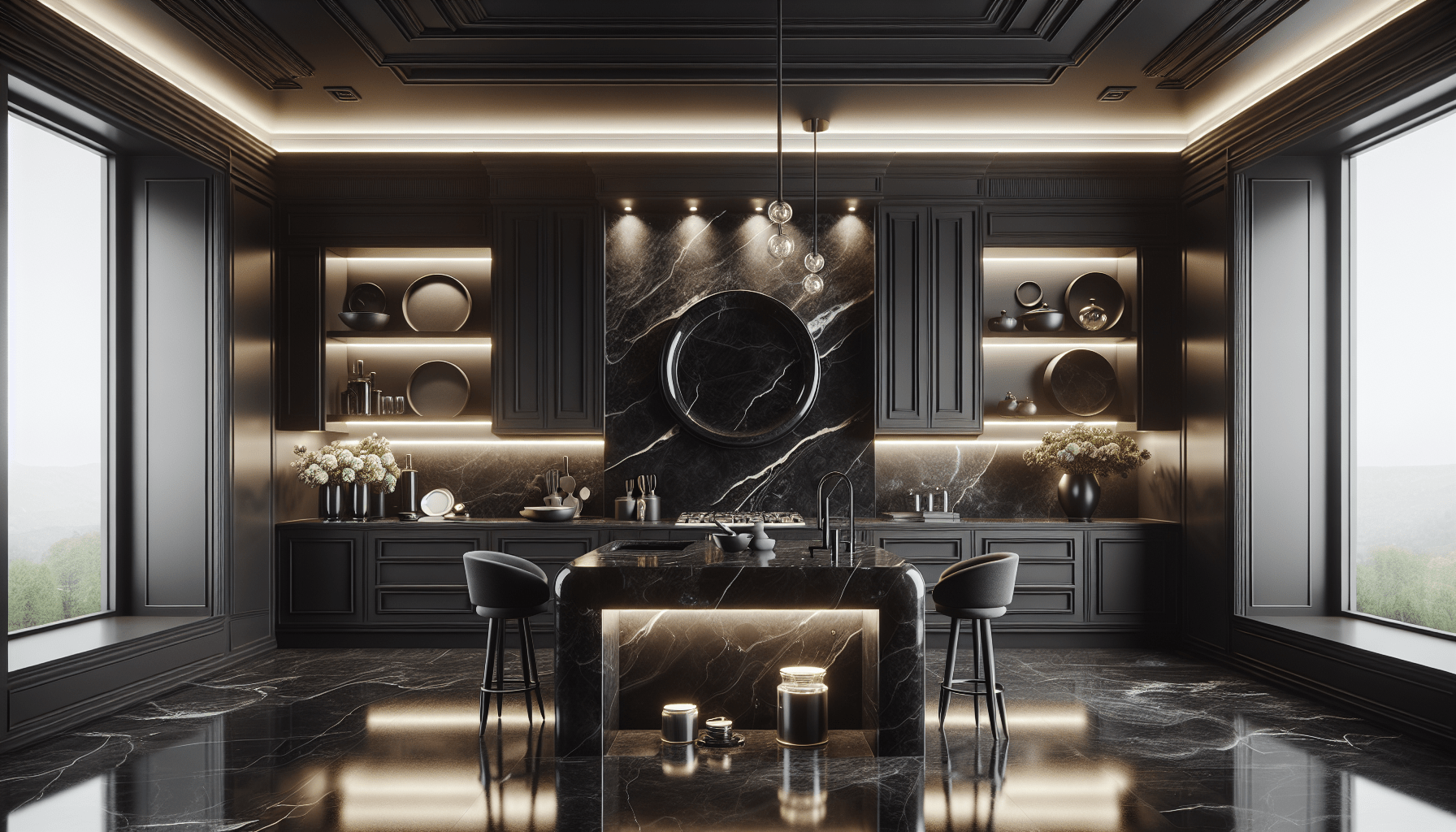 Elevate Interiors with Luxurious Black Onyx Countertops – Zicana Boutique