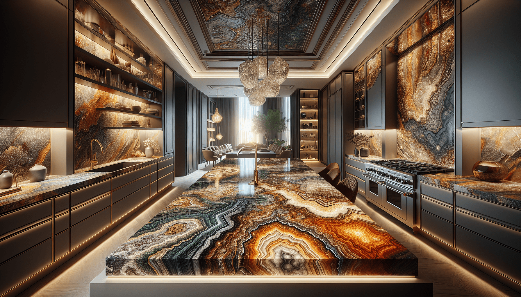 Picture of Elevate Interiors with Unique Precious Stone Countertops – Zicana Boutique