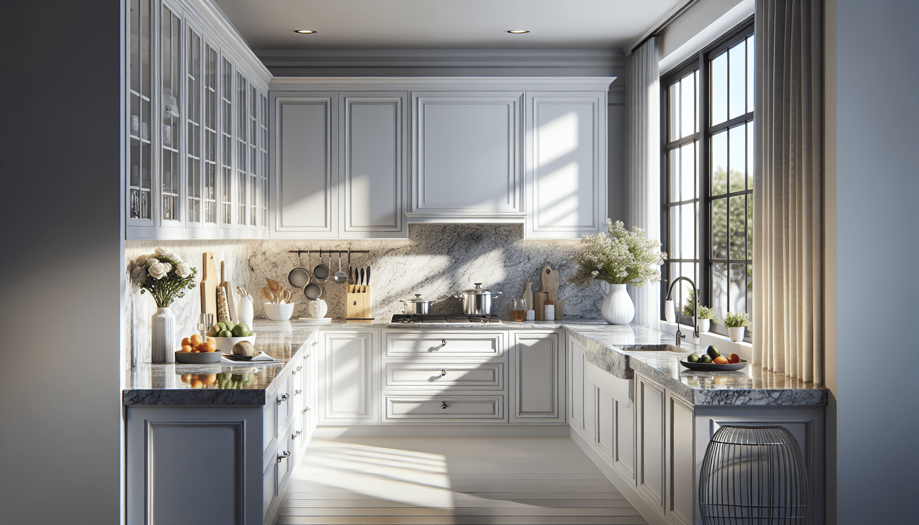 Elevate Kitchens: Granite Countertops with White Cabinets Solutions ...