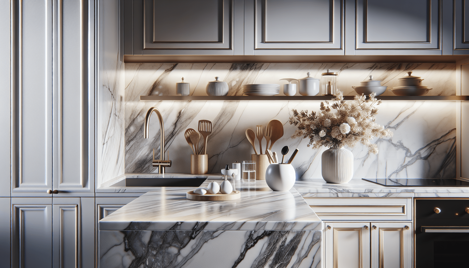Elevate Kitchens with Marble Countertop Backsplash Ideas and Solutions ...