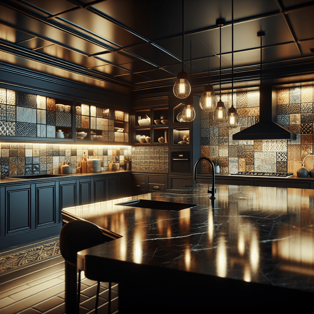 Elevate Spaces: Top Black Granite Countertops Backsplash Ideas – Zicana ...