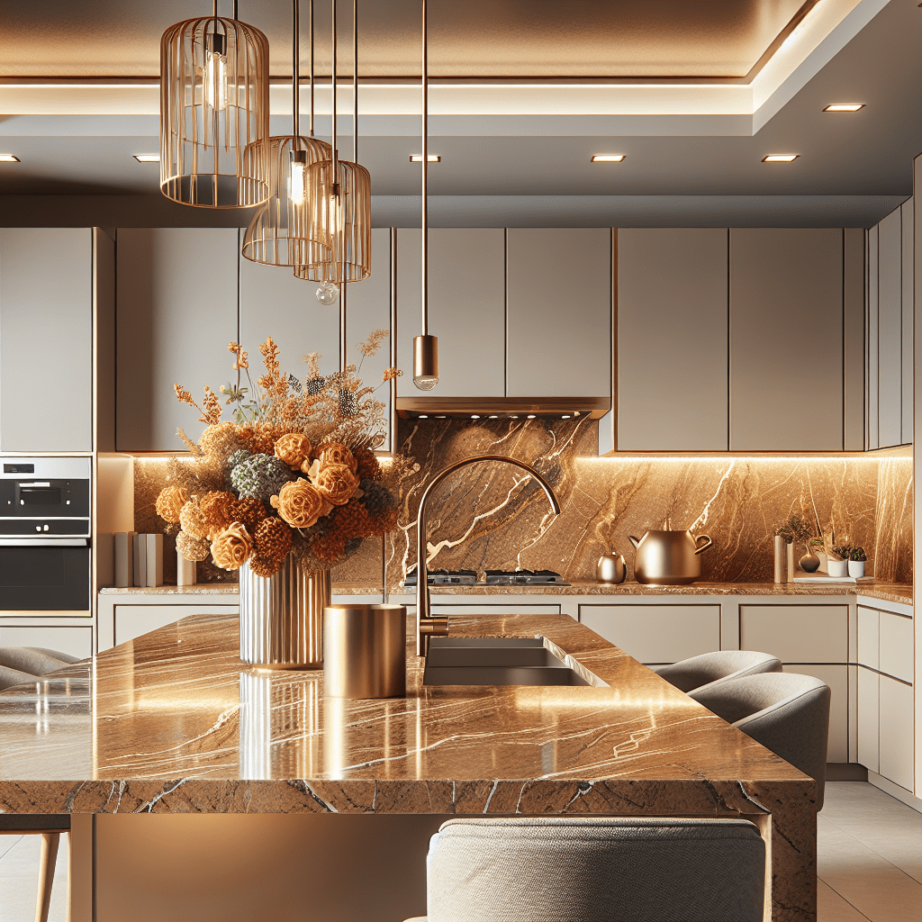 Elevate Spaces with Colonial Gold Granite Countertops – Zicana Boutique