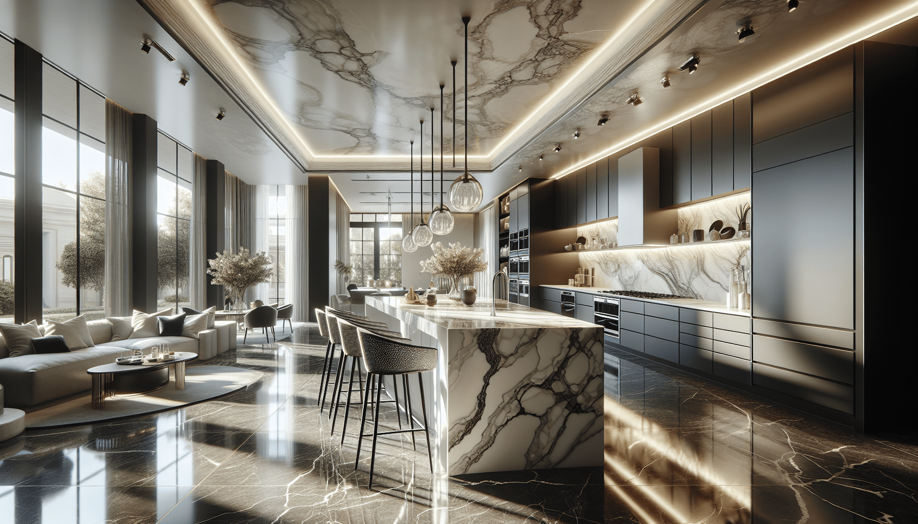Elevate Spaces with Crystal White Quartzite Countertops – Zicana Boutique