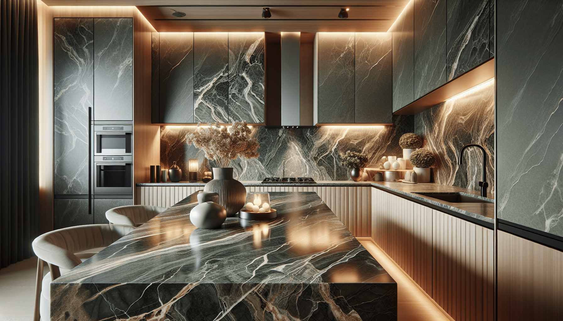 Elevate Spaces with Luxurious Green Marble Kitchen Countertops – Zicana ...