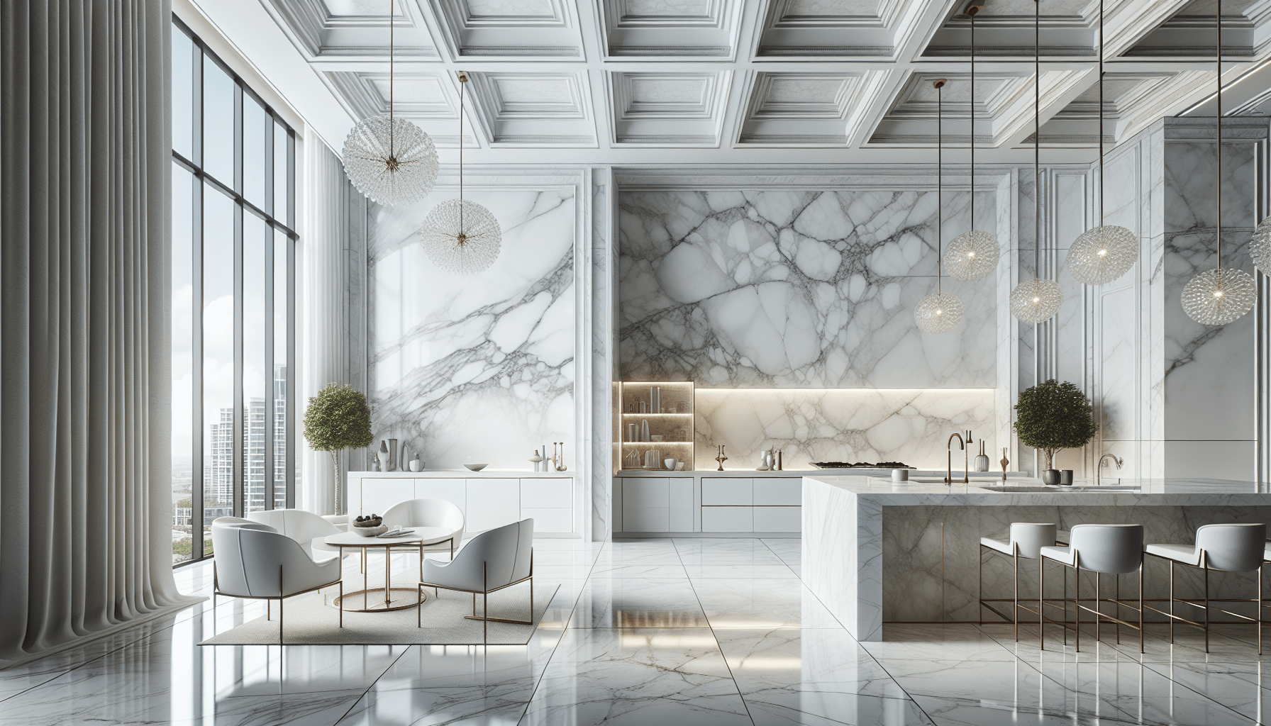 Snapshot of Luxury Penthouse Residences With Carrara Marble Countertops