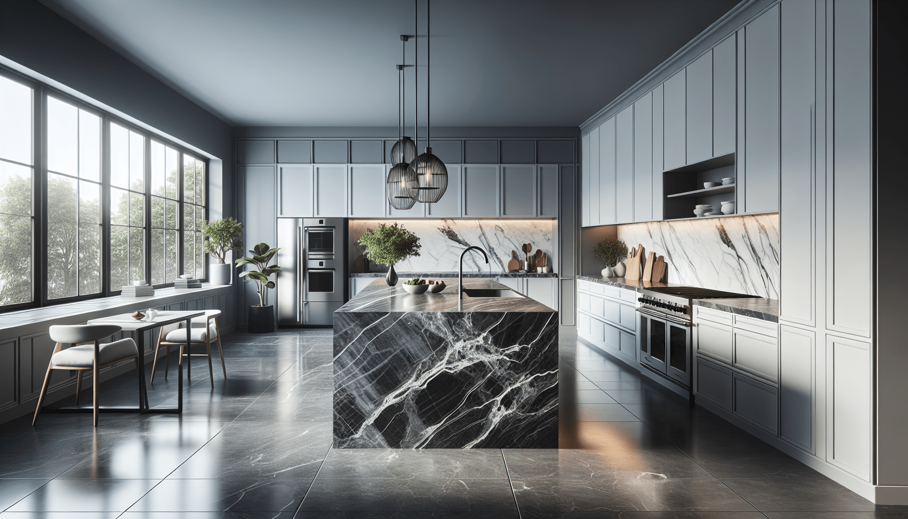 Elevate Spaces with Sophisticated Dark Grey Marble Countertops – Zicana ...