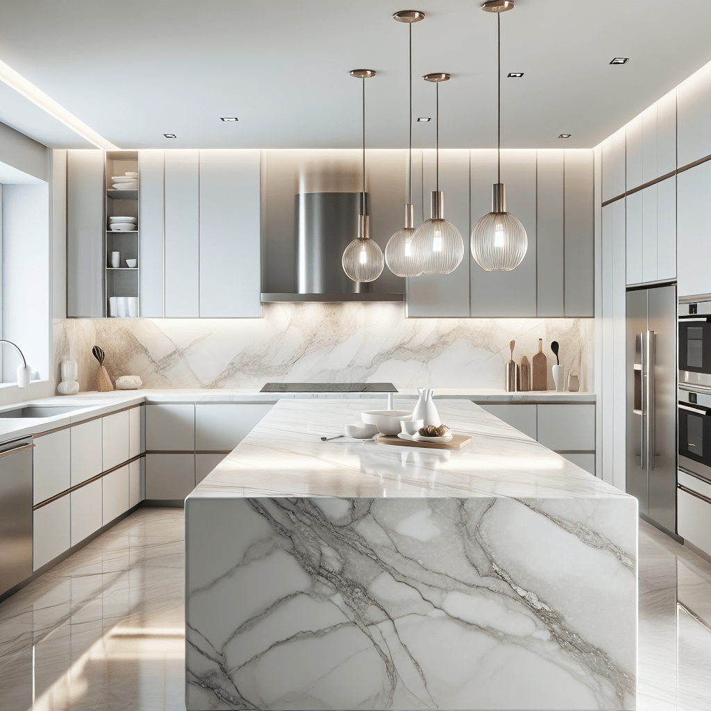 Elevate Spaces with White Lux Quartzite Countertops – Zicana Boutique