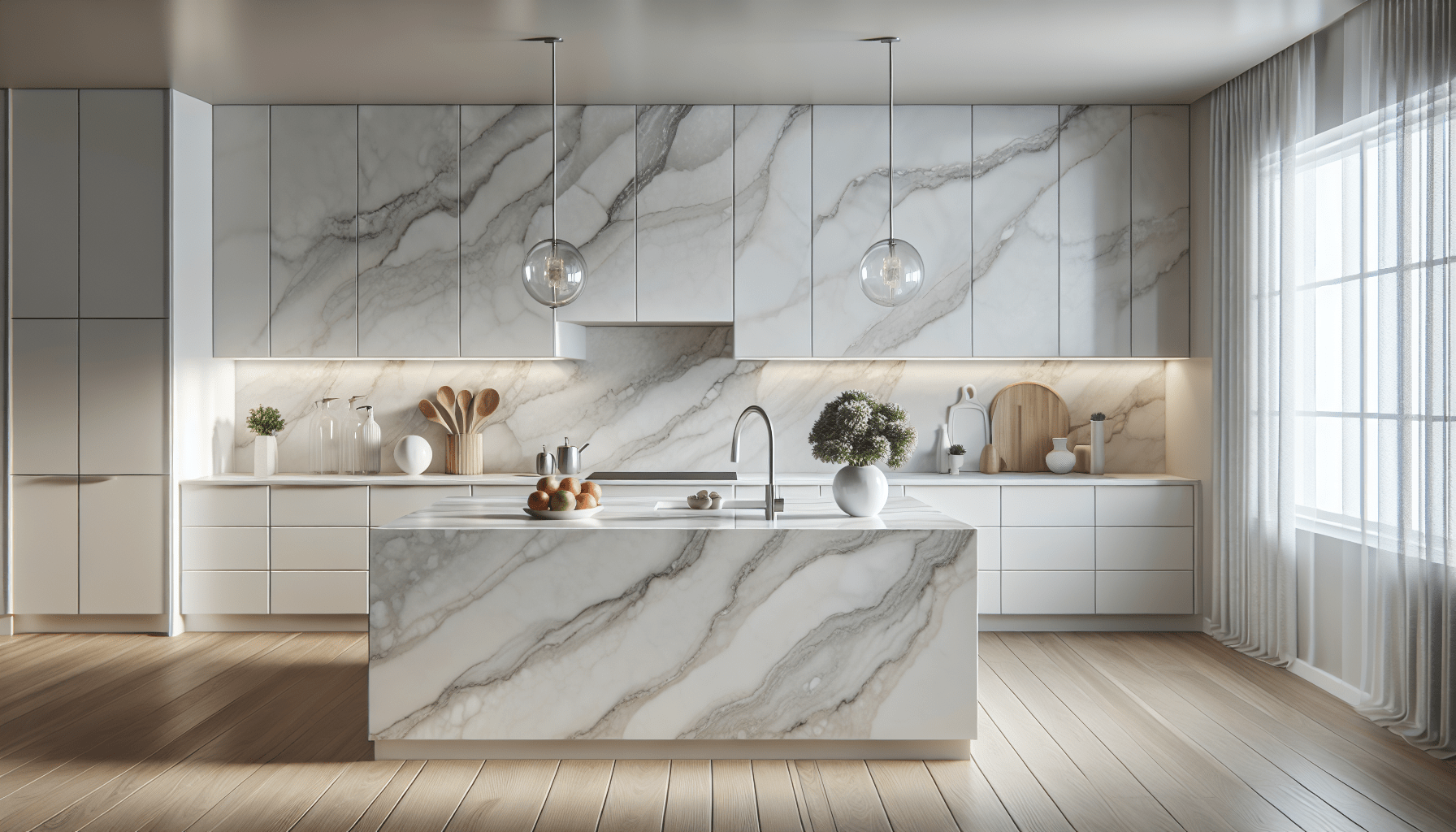 Elevate Spaces with White Macaubas Quartzite Countertops – Zicana Boutique