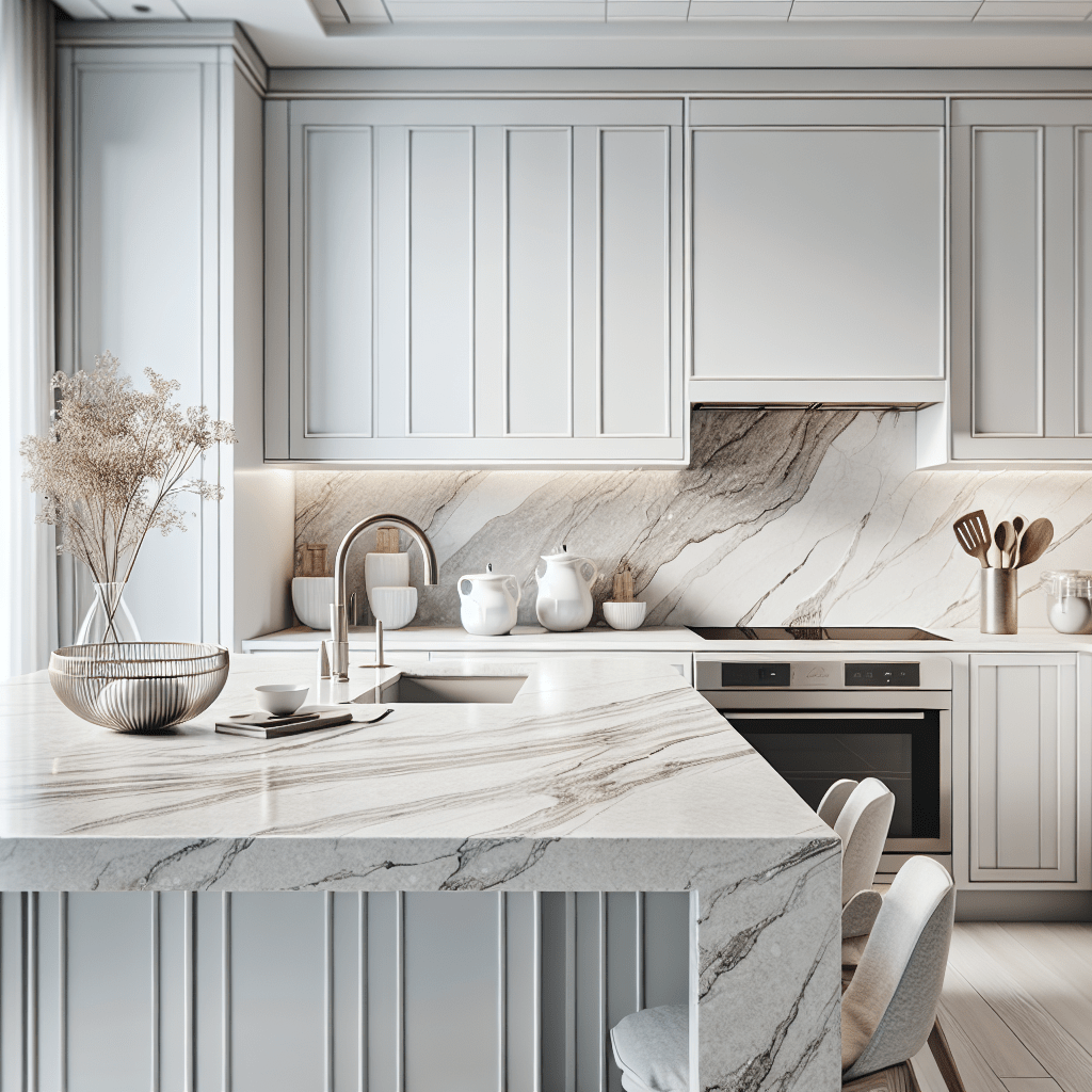 Elevate Style: Quartzite Countertops for White Cabinets – Zicana Boutique