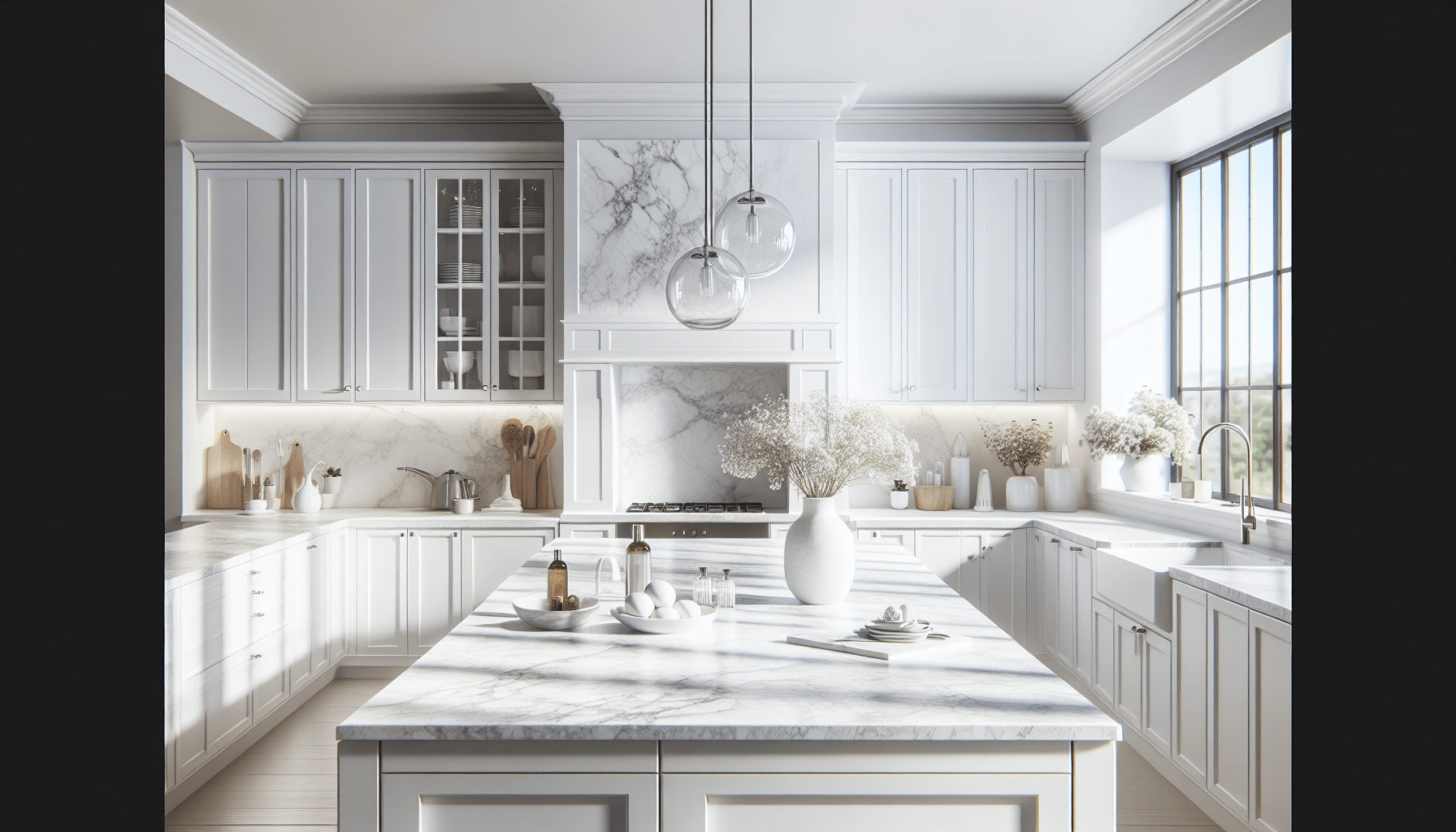 Top Quartz Countertops for Elegant White Cabinet Designs – Zicana Boutique