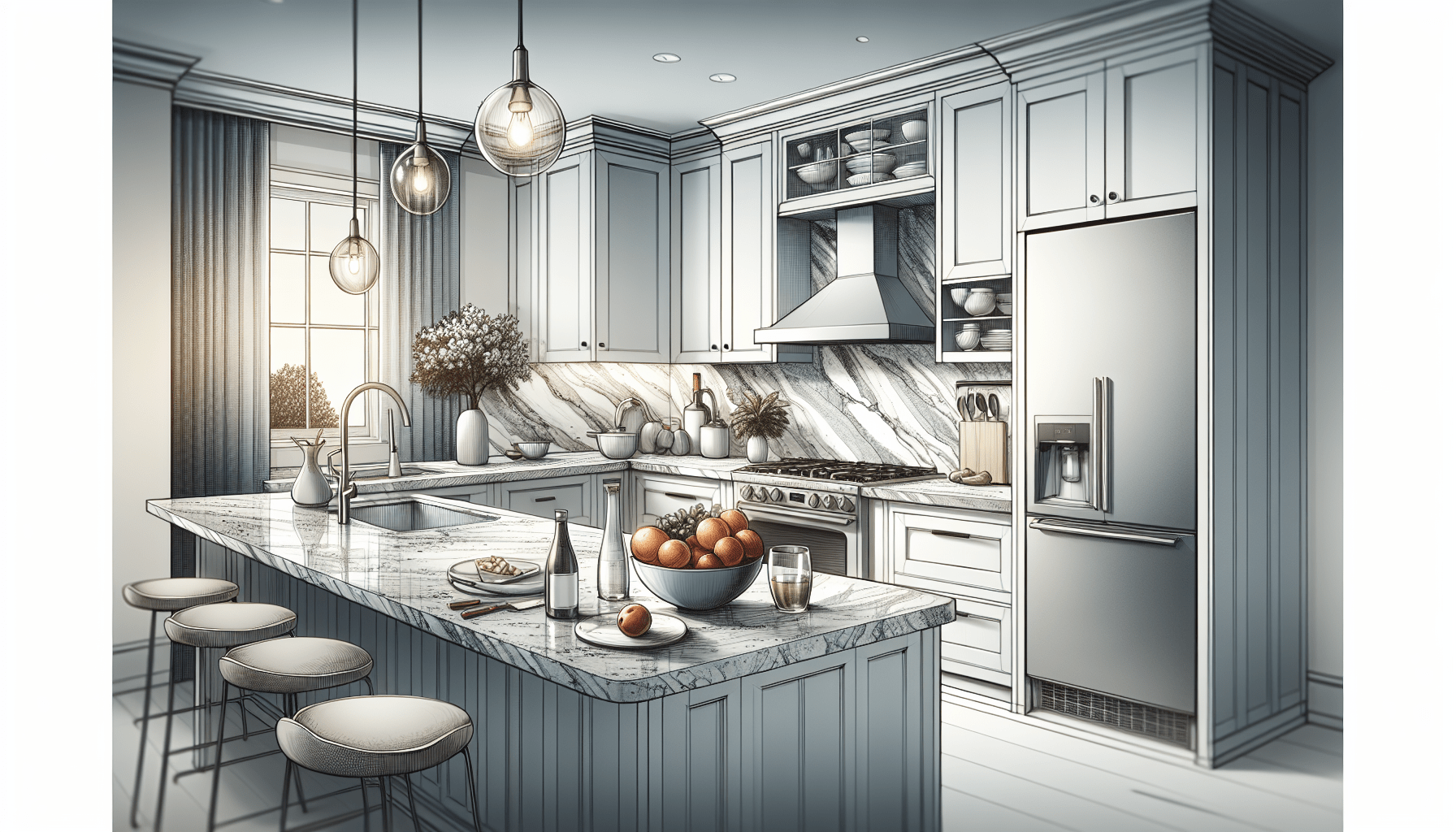 Transform Your Kitchen with Gray Granite Countertops from Zicana ...
