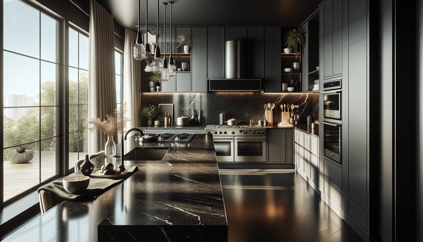Transform Your Space with Sleek Black Granite Countertops – Zicana Boutique