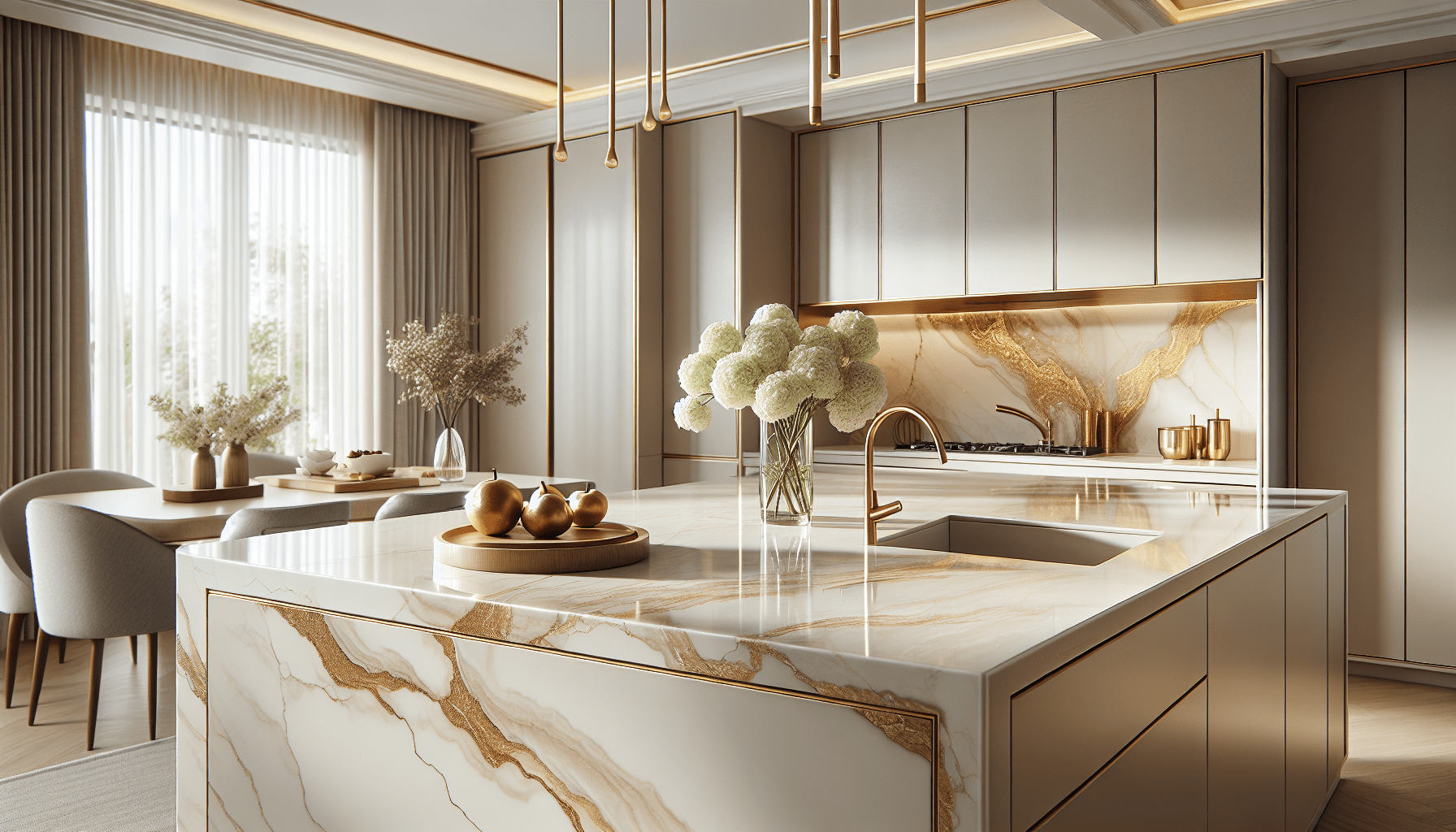 Vadara Sereno Gold Quartz: Elegant Surfaces for High-End Designs ...