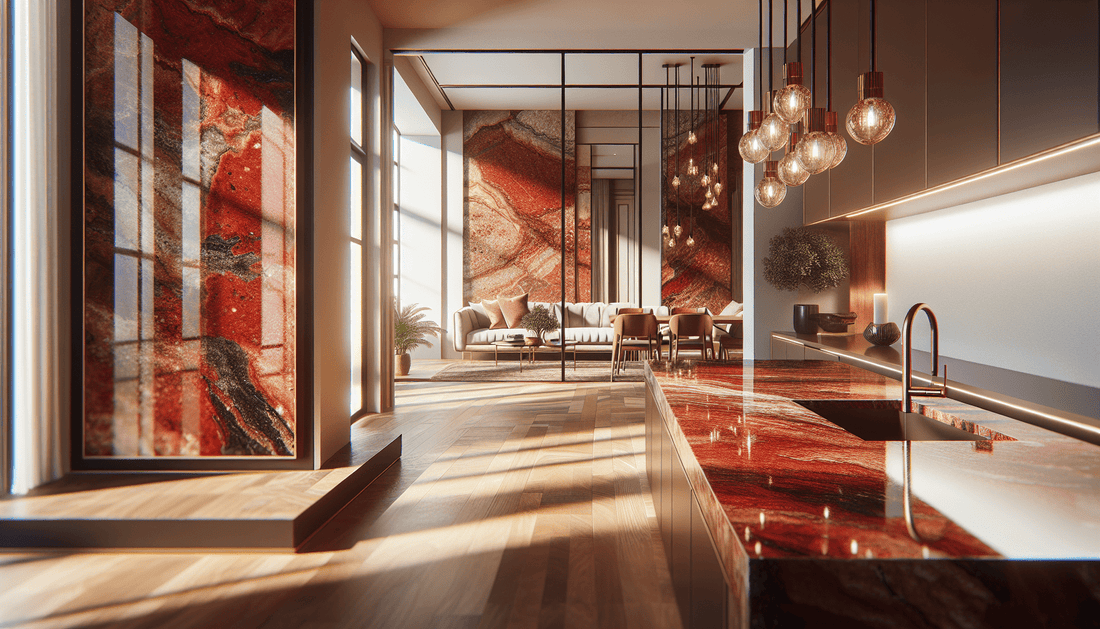 Discover Luxurious Red Granite Slabs for Elegant Design Solutions - Z Boutique by Marble Couture