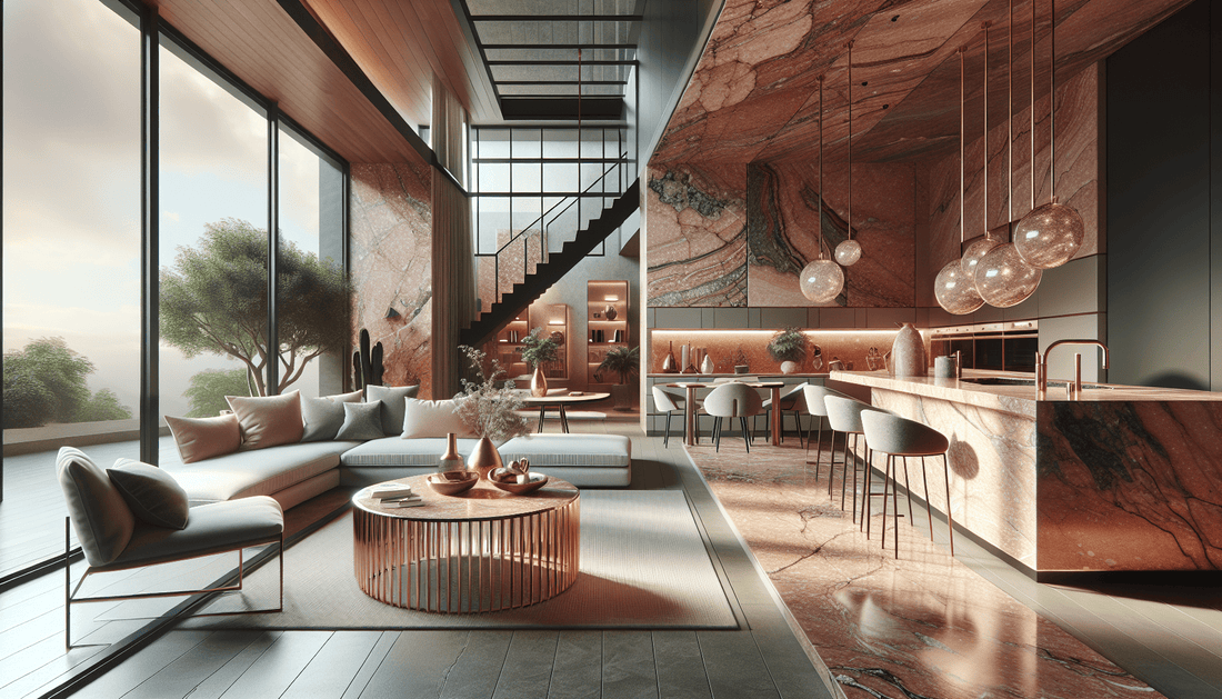 Elegance Redefined: Pink Granite Slabs for Luxe Interiors - Z Boutique by Marble Couture