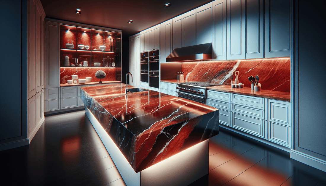Elegant Red Stone Countertops: A Bold Choice for Discerning Homes - Z Boutique by Marble Couture