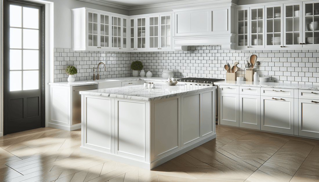 Elegant White Quartz Countertops: Perfect with Subway Tile Backsplashes - Z Boutique by Marble Couture