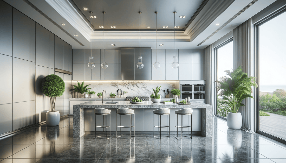 Elegantly Enhance Kitchens with Gray Granite Countertops - Z Boutique by Marble Couture