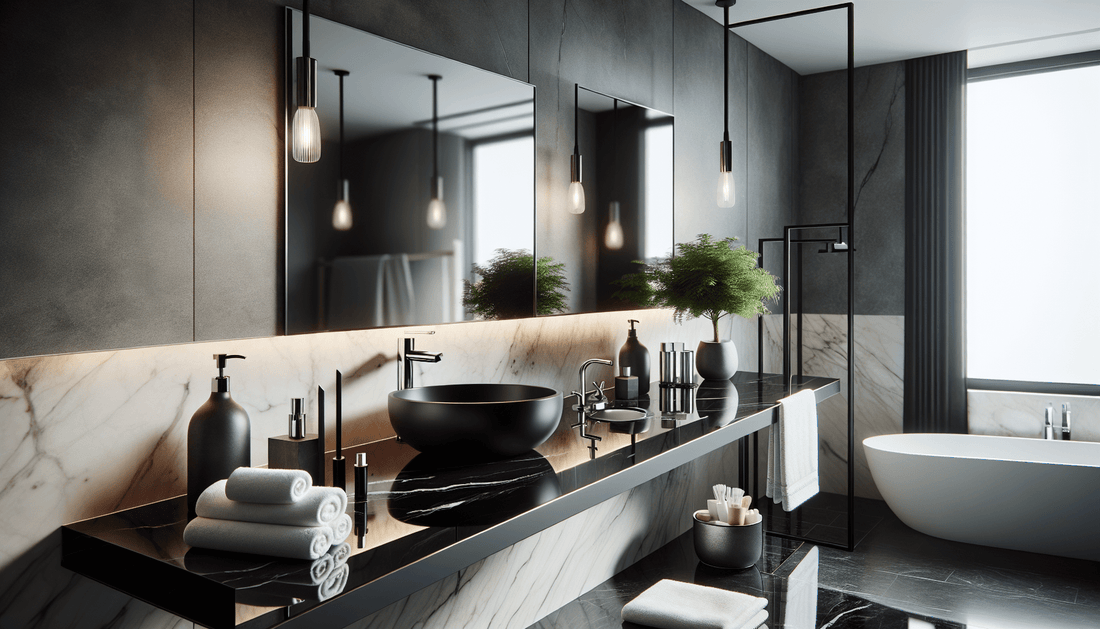 Elevate Design with Black Granite Bathroom Countertops - Z Boutique by Marble Couture