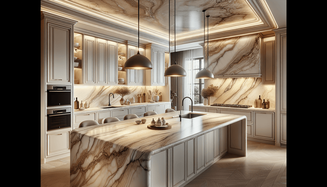 Elevate Homes with Sophisticated Ivory Granite Countertops - Z Boutique by Marble Couture