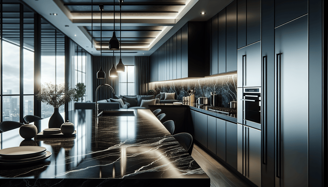 Elevate Interiors with Stunning Black Leather Granite Countertops - Z Boutique by Marble Couture