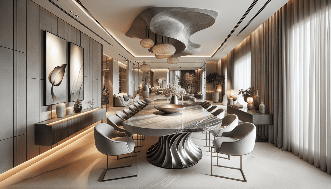 Elevate Interiors with the Lotus Dining Table by Zicana - Z Boutique by Marble Couture