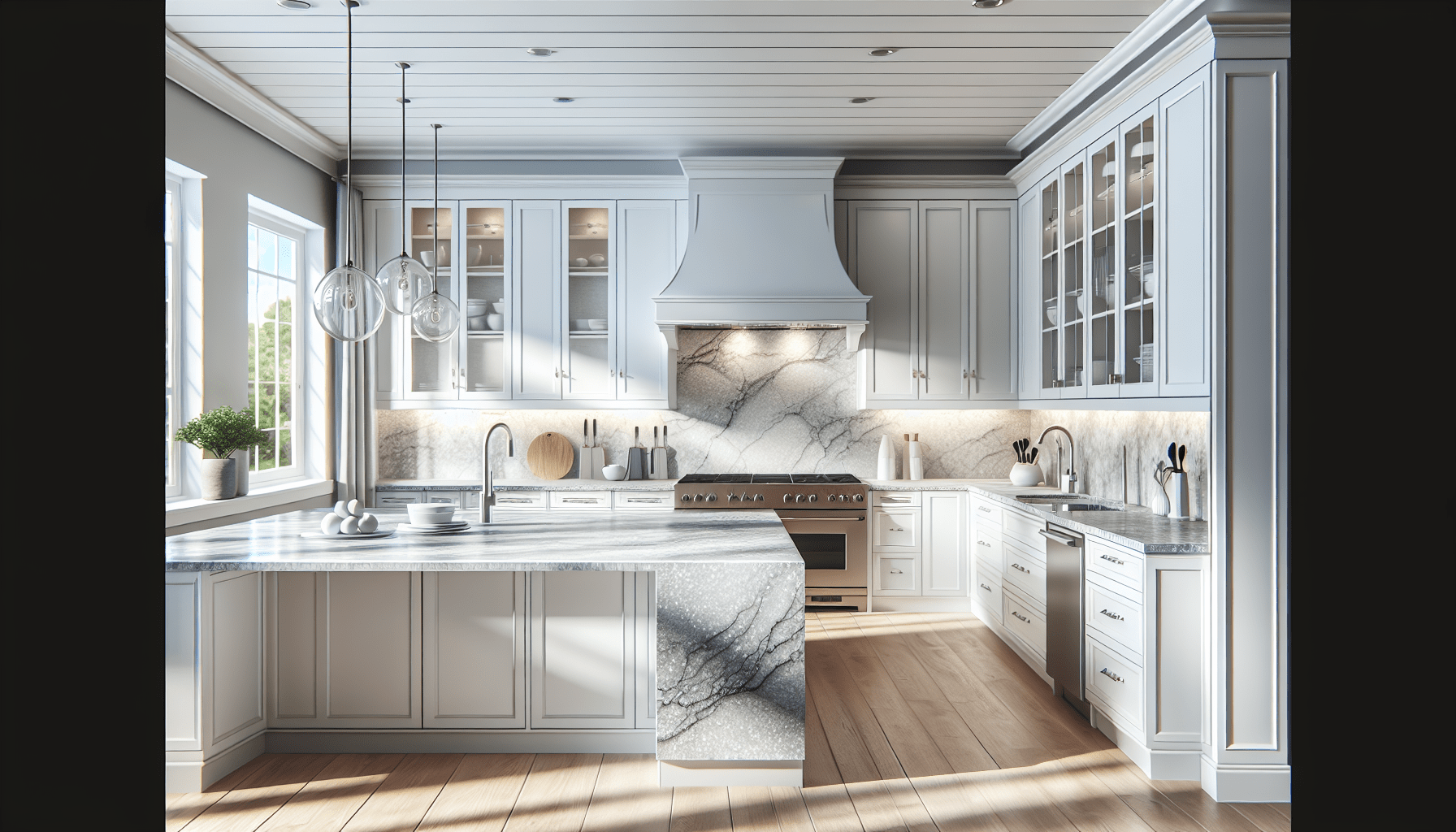 Elevate Spaces: White Cabinets with Grey Quartz Countertops – Zicana ...