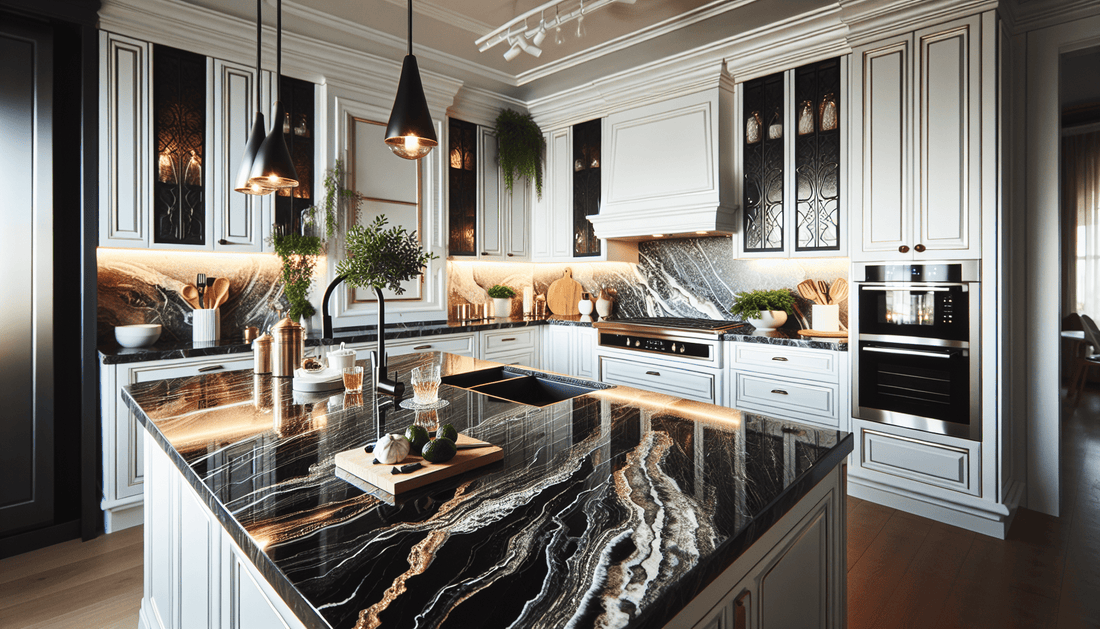 Elevate Spaces with Cosmos Black Granite Countertops - Z Boutique by Marble Couture