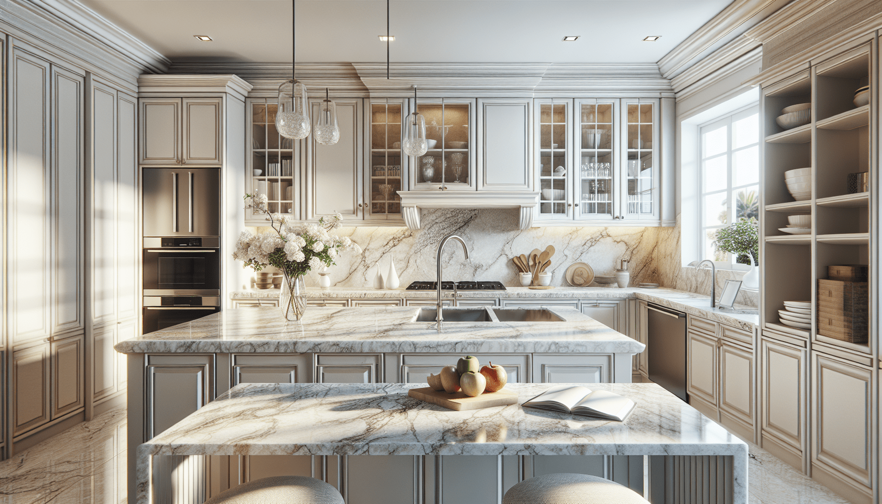 Elevate Spaces with Exquisite White Fantasy Granite Countertops ...
