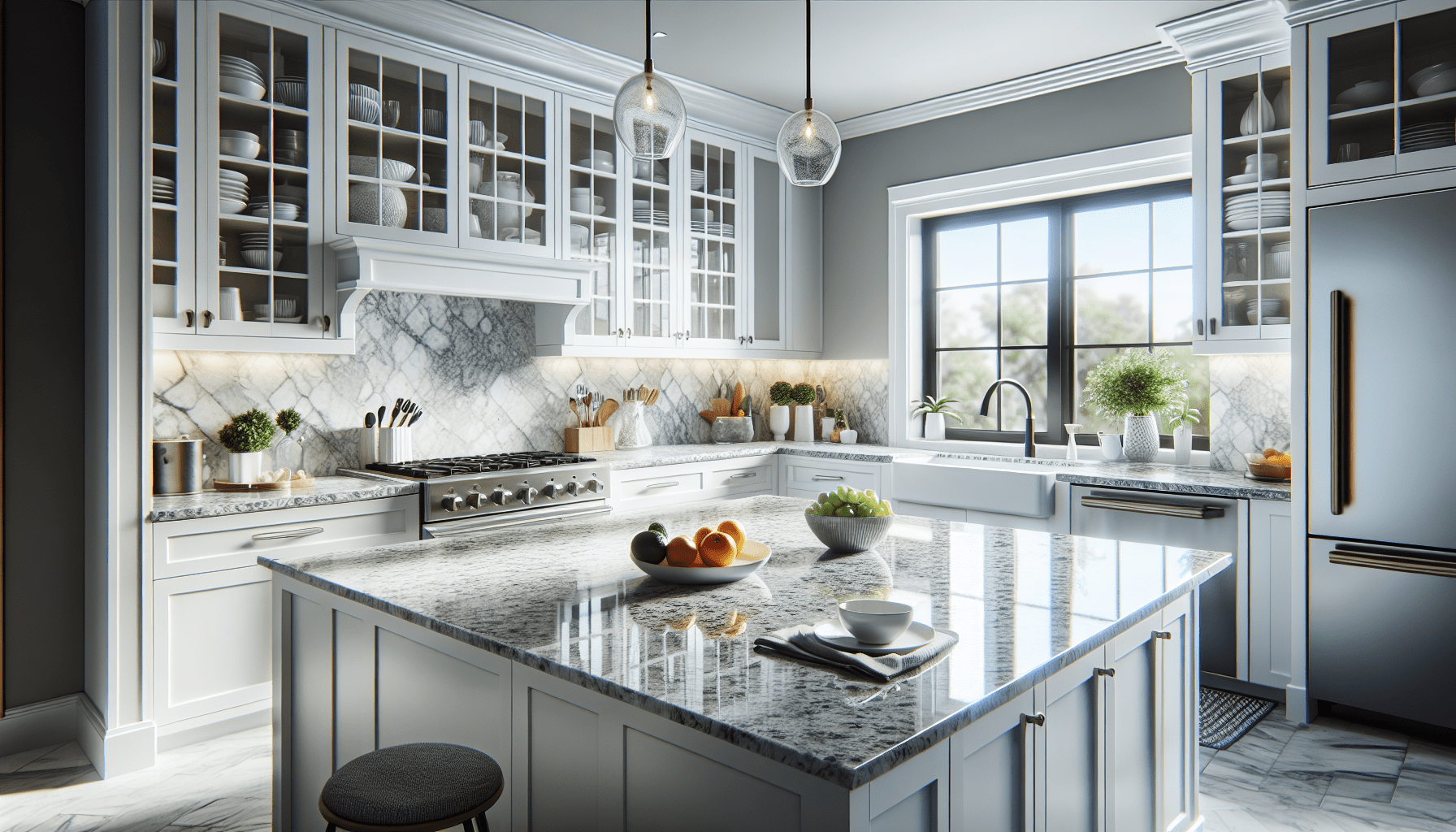 Elevate Spaces with Granite Countertops and White Cabinets – Zicana ...