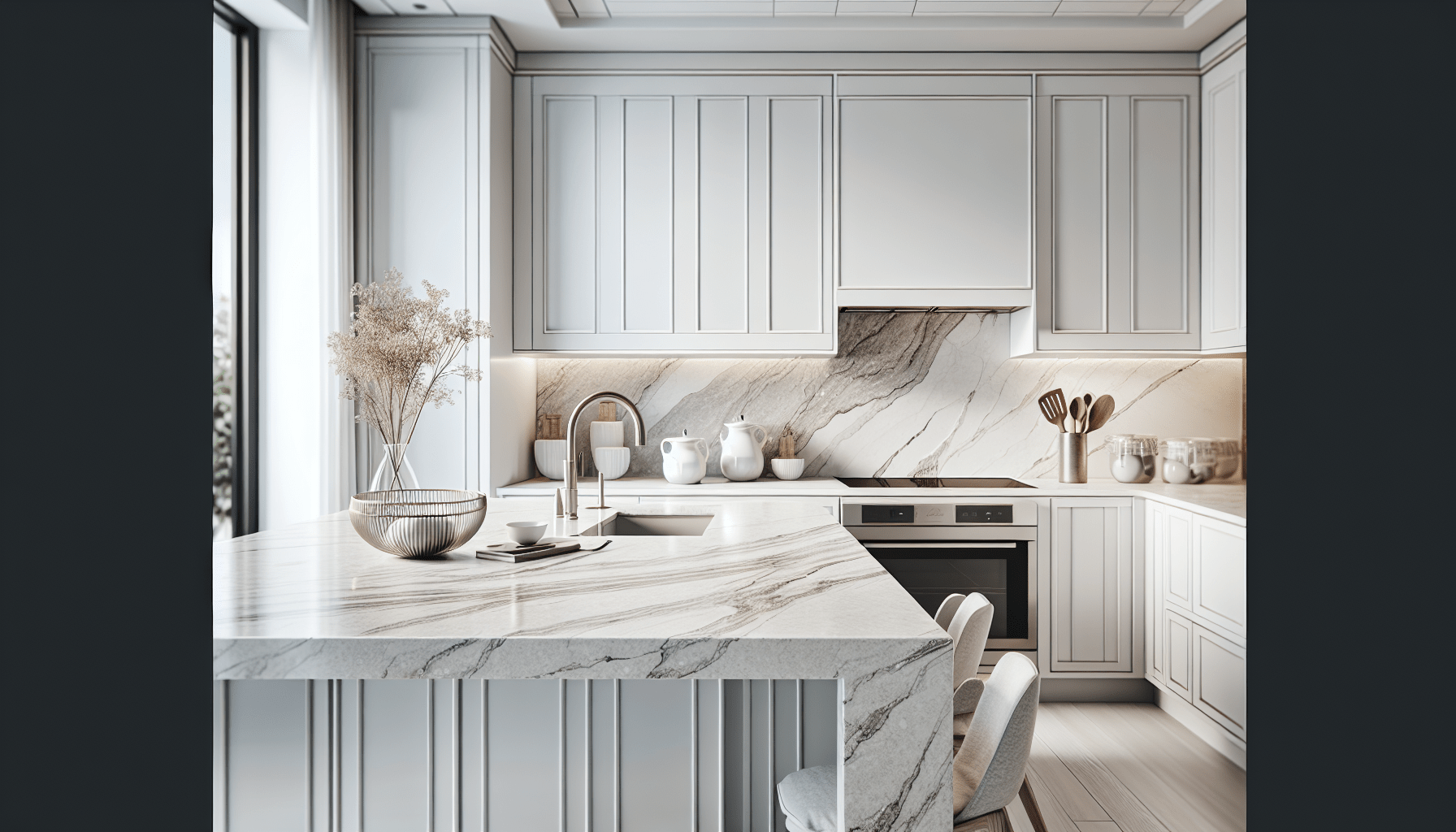 Elevate Style: Quartzite Countertops for White Cabinets – Zicana Boutique