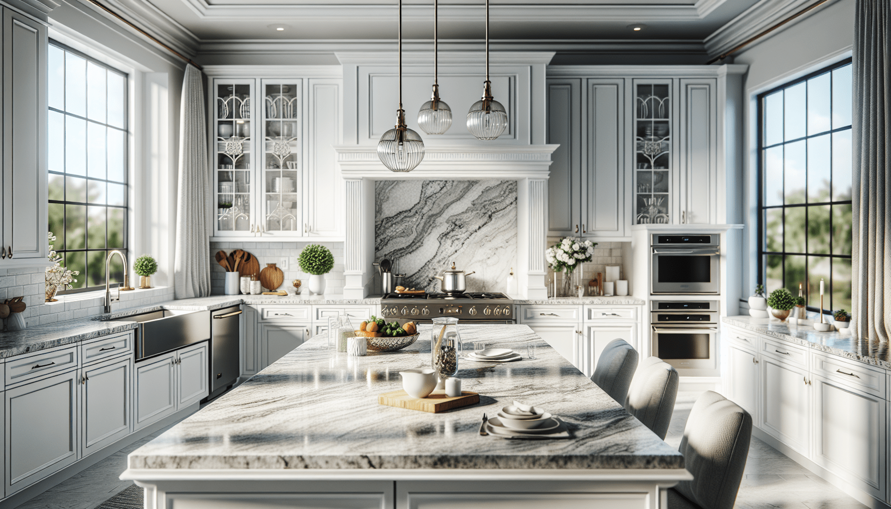 Elevate White Kitchens with Stunning Granite Countertops – Zicana Boutique