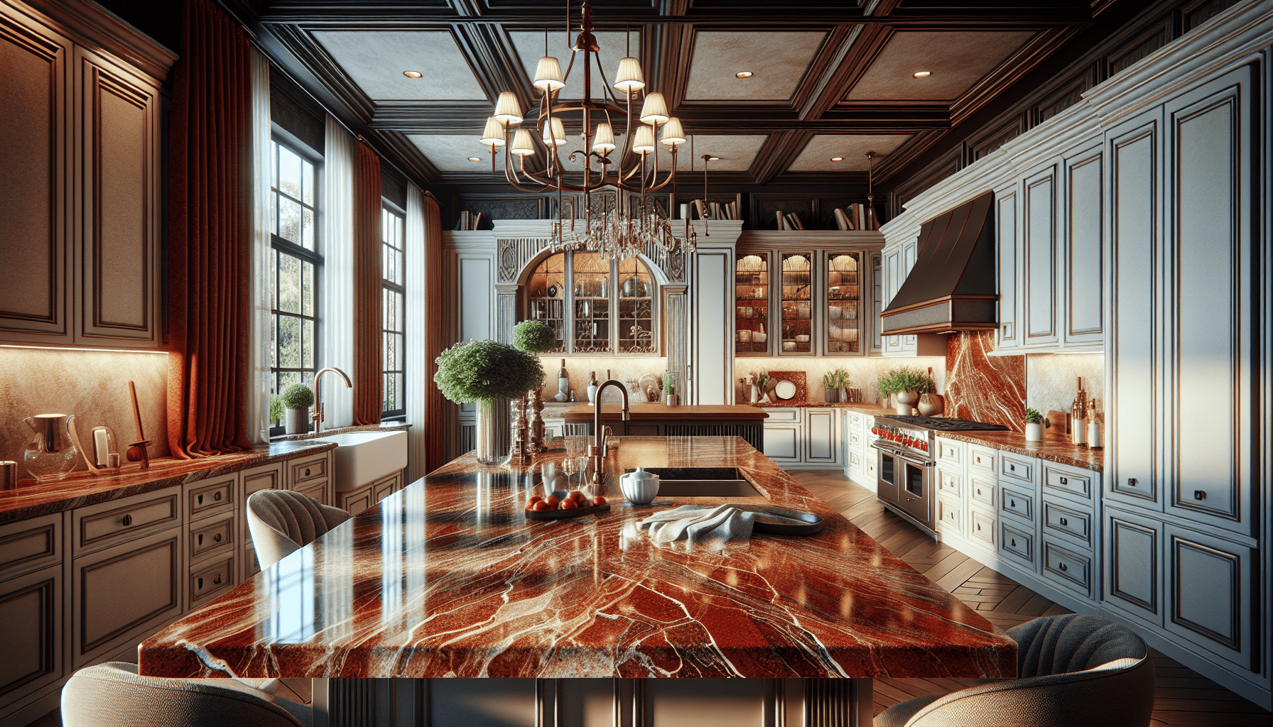 Luxurious Red Granite Countertops for Upscale Homes & Design Projects ...