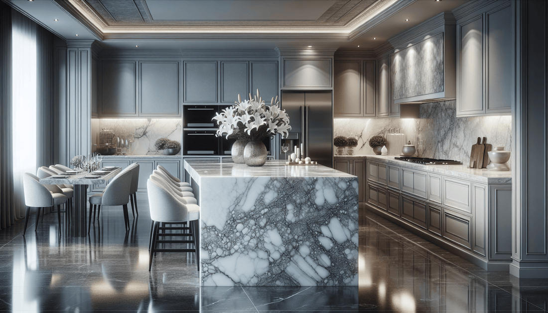 Luxurious White Crystal Granite for Elegant Home Designs - Z Boutique by Marble Couture