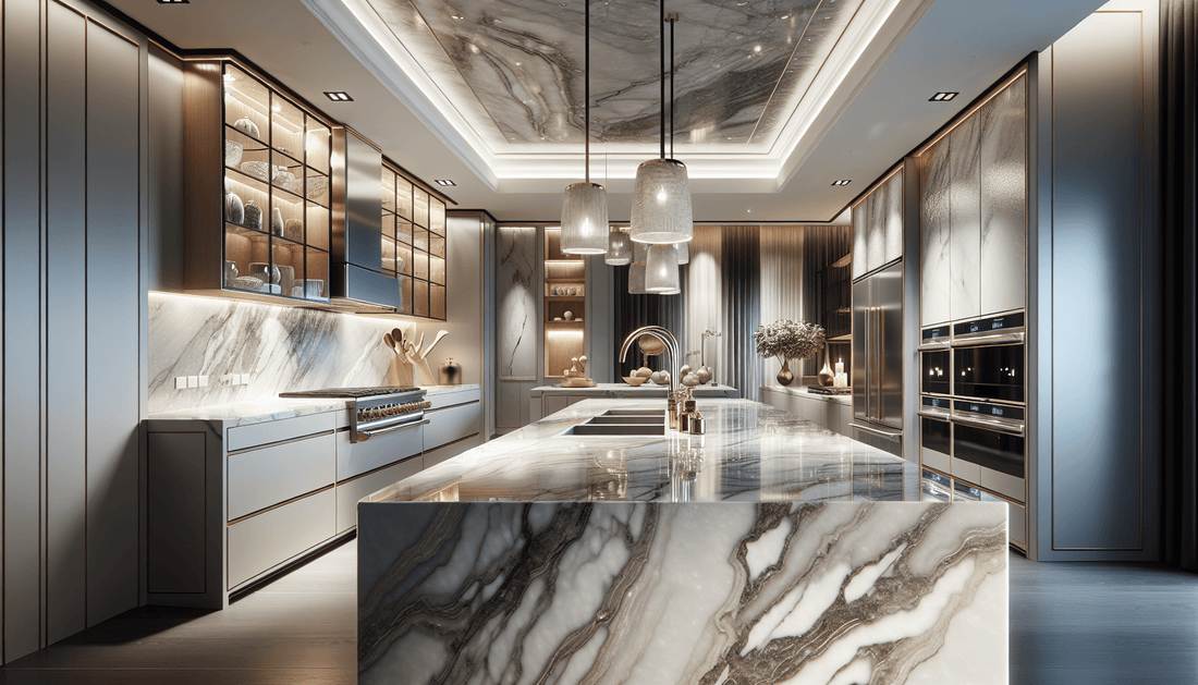 Luxury Crystal Quartzite Countertops for Homeowners and Trade Professionals - Z Boutique by Marble Couture