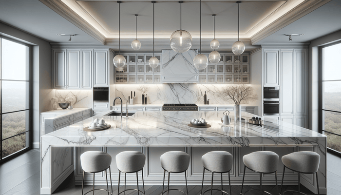 Luxury White Marble Countertops for Elegant Kitchen Designs – Zicana ...