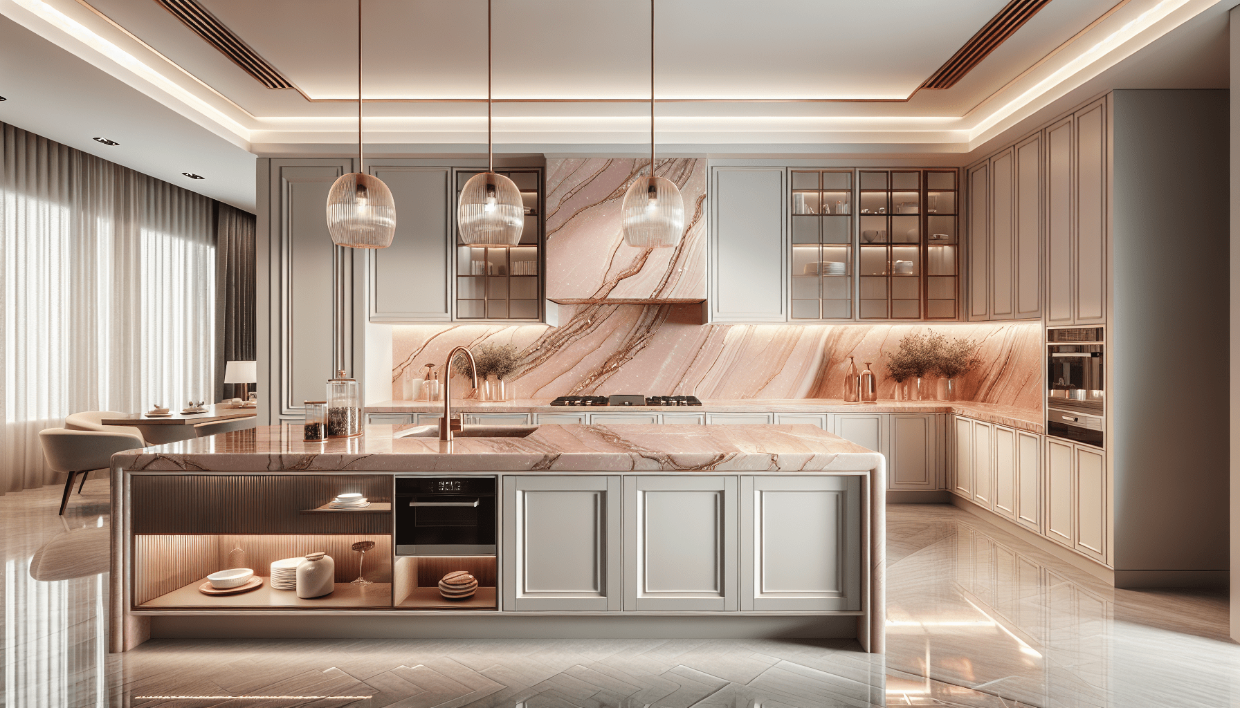 Pink Counter Color Stunning Pink Quartz Countertops: Elegance for Modern Homes โ Z ...