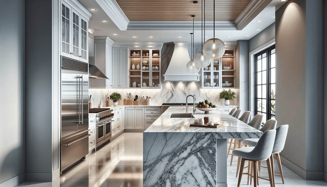 Stunning White Granite Countertops: Pictures & Inspiration for Professionals - Z Boutique by Marble Couture