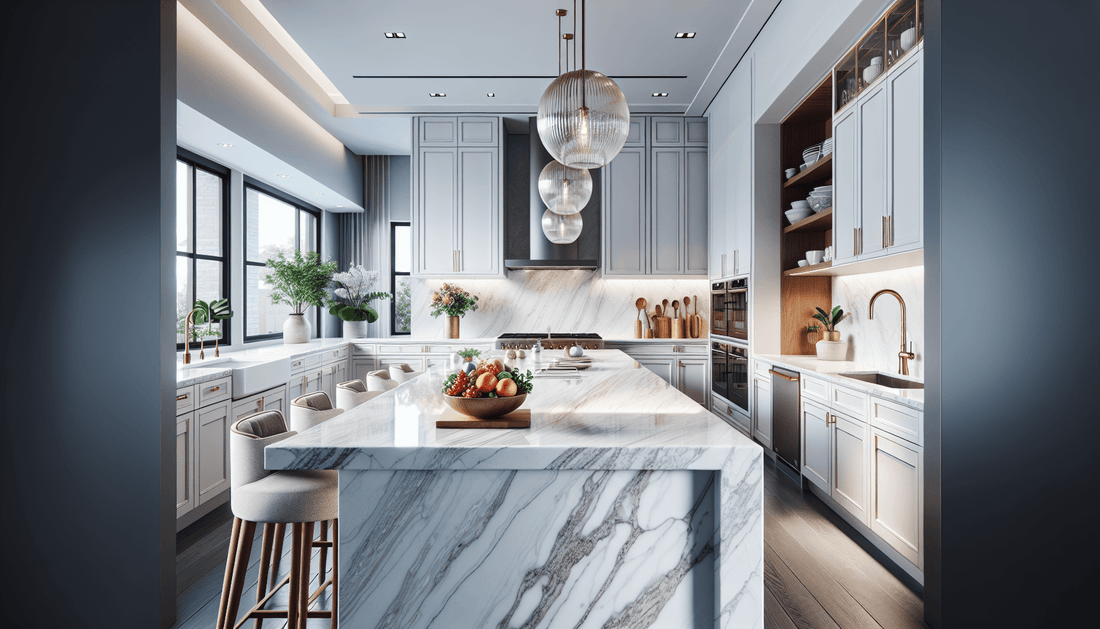 Stunning White Quartz Countertops: Pictures, Ideas, and Inspirations - Z Boutique by Marble Couture