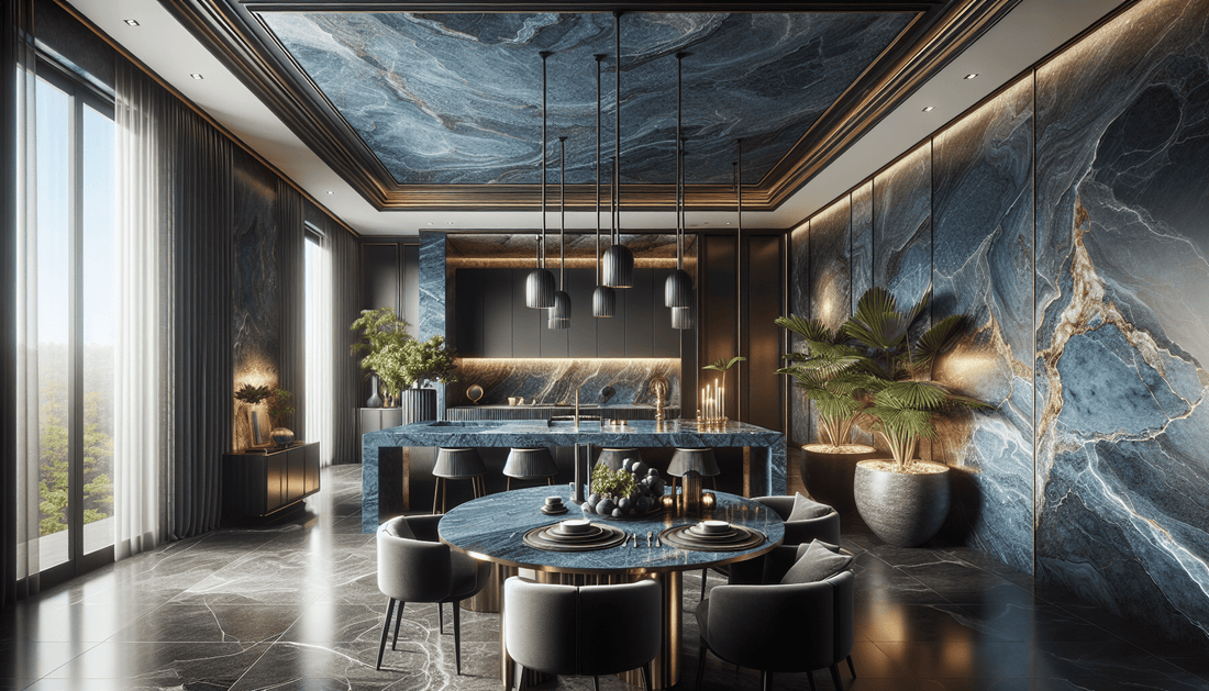 Transform Spaces with Blue Granite Slab from Zicana Boutique - Z Boutique by Marble Couture