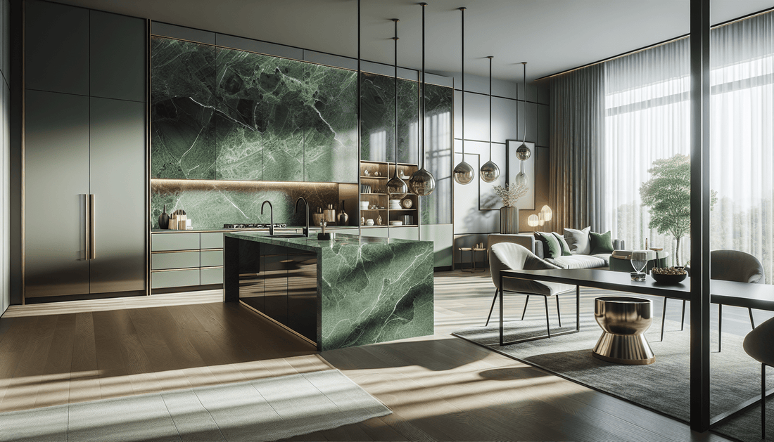 Transform Your Space with Elegant Green Quartz Slabs - Z Boutique by Marble Couture